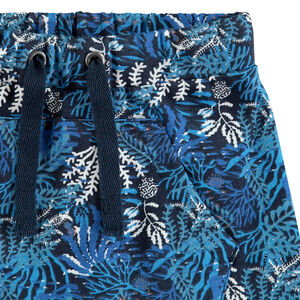 Bermuda en coton avec imprimé style végétal all-over 