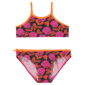 Maillot de bain 2 pièces imprimé fleuri 