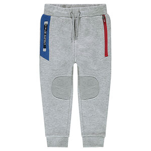 Pantalon de jogging en molleton avec poches zippées contrastées 