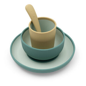 Set repas bébé silicone Jade Shades 