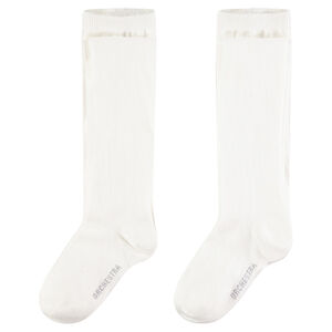 Lot de 2 collants côtelés unis 