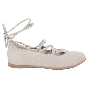 Balleries en cuir suédé avec laçage 