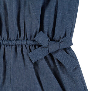 Junior - Combishort en voile de coton avec noeud à la taille 