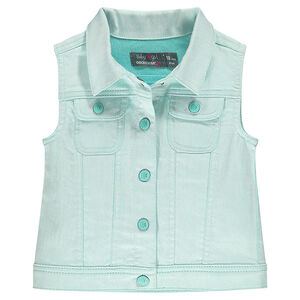 Veste en twill fluo sans manches  