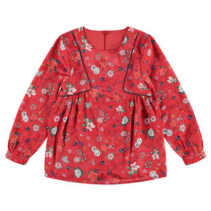 Junior - Tunique en satin avec imprimé fleurs all-over 