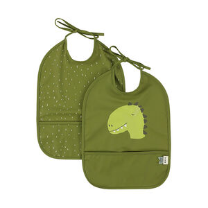 Lot de 2 bavoirs imperméables Mr. Dino 