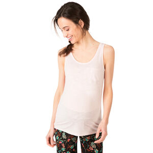 Débardeur en maille slub avec poche plaquée 