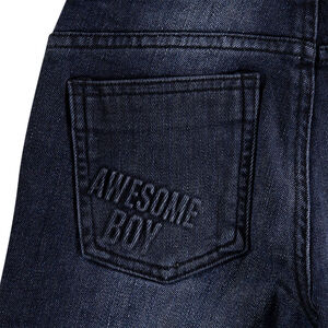 Junior - Jean effet used et crinkle à poches 