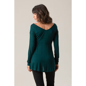 Tunique de grossesse en maille à empiècements en velours 