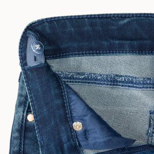 Short en jeans avec ceinture à nouée et détail en dentelles fille 