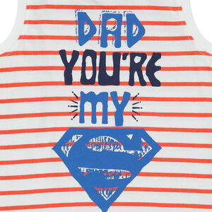 Ensemble avec débardeur rayé à capuche print Warner Superman et bermuda en molleton 