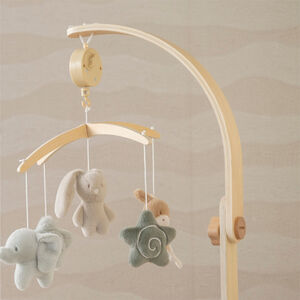 Mobile musical Loulou en Bois Couleurs douces 