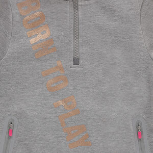 Junior - Sweat en molleton à capuche avec inscription printée 