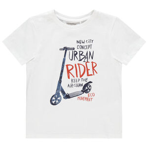 T-shirt manches courtes en coton bio imprimé 