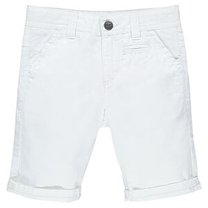 Bermuda uni en coton et lin 