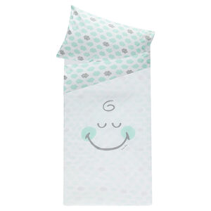 Parure housse de couette + taie d'oreiller Smiley Boy - 140 x 100 cm 