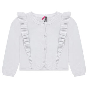 Gilet en tricot fin volanté 