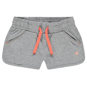 Short en jersey avec flamant rose printé 
