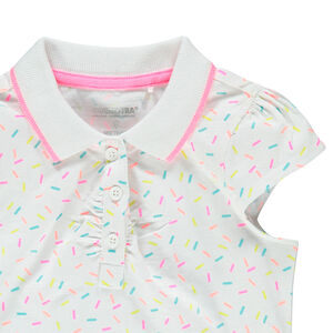 Polo manches courtes en jersey avec motif graphique all-over 