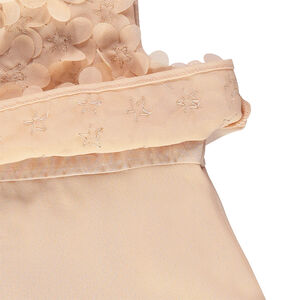 Robe de cérémonie irisée en crêpe avec fleurs  