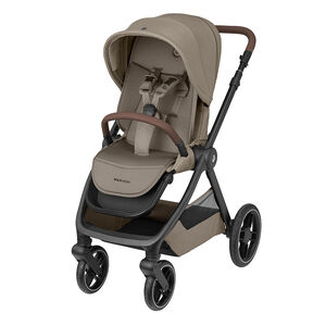Poussette Oxford Twillic Truffle Cuir Brun et châssis foncé  