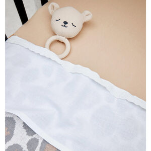 Drap dentelle berceau - 75x100 cm - Blanc 