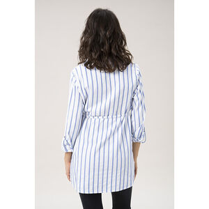 Chemise manches longues de grossesse à rayures verticales 