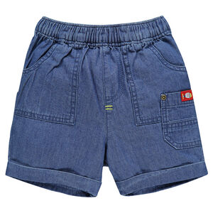 Bermuda en chambray avec poches fantaisie 