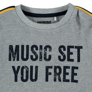 T-shirt manches longues à message printé 