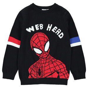 Pull en tricot avec Marvel Spiderman en jacquard 