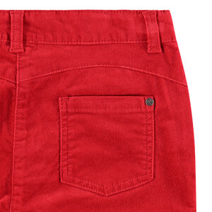 Junior - Pantalon en velours uni effet crinkle 