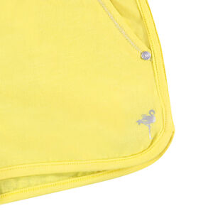 Short en jersey uni avec motif en foil argenté 