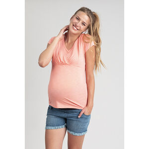 Tee-shirt manches courtes de grossesse et d'allaitement 