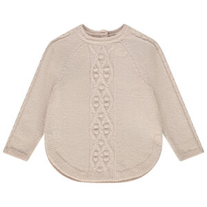 Pull en tricot torsadé effet pailleté pour bébé fille 