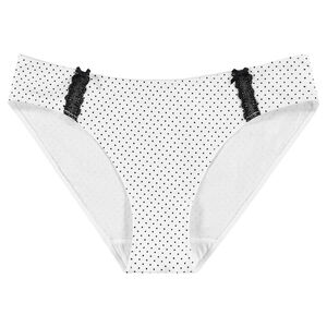 Culotte de grossesse imprimée pois avec dentelle 
