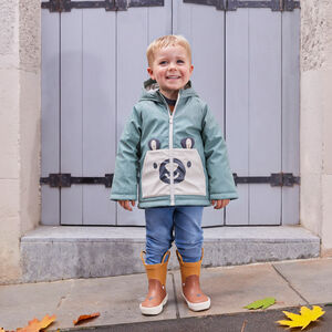 Parka bébé garçon imperméable poche ludique 