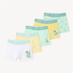 Lot de 5 boxers print palmiers garçon 
