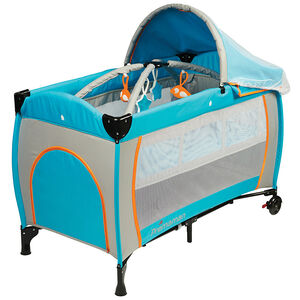 Lit pliant Holiday multifonctions - Bleu 