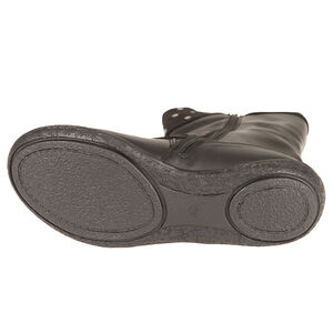 Bottes noires en cuir avec boucles et rivets 