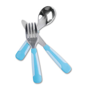 Set de 3 couverts en métal - Bleu 