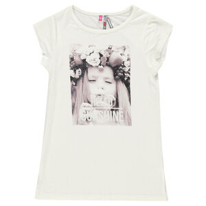 Tunique manches courtes avec print esprit photo 