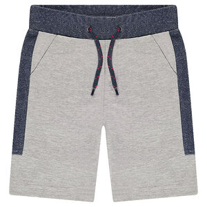 Bermuda en molleton bicolore  