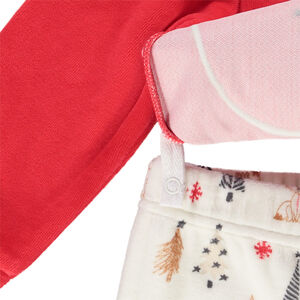 Pyjama de noël 2 pièces en velours pour bébé 