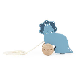 Jouet à tirer en bois 9CM Mr. Triceratops 