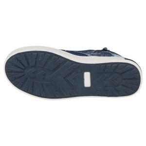 Bottillons aspect jeans à lacets et zip du 28 au 35 