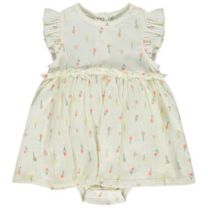 Robe body en jersey froissé imprimé pour bébé fille 