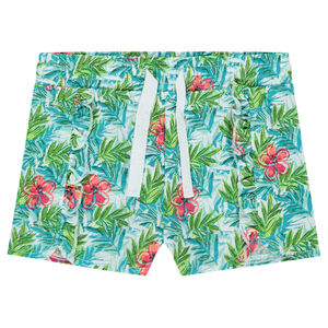 Short en coton à imprimé fantaisie all-over 