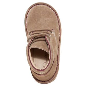 Bottillons en cuir suédé à lacets  