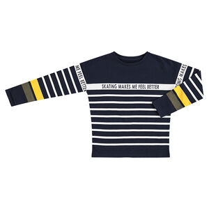 Junior - Marinière avec rayures contrastées et inscriptions 