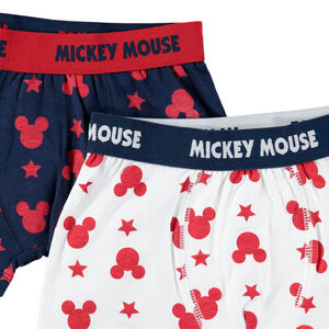 Lot de 2 boxers en coton avec sertis Mickey Disney 